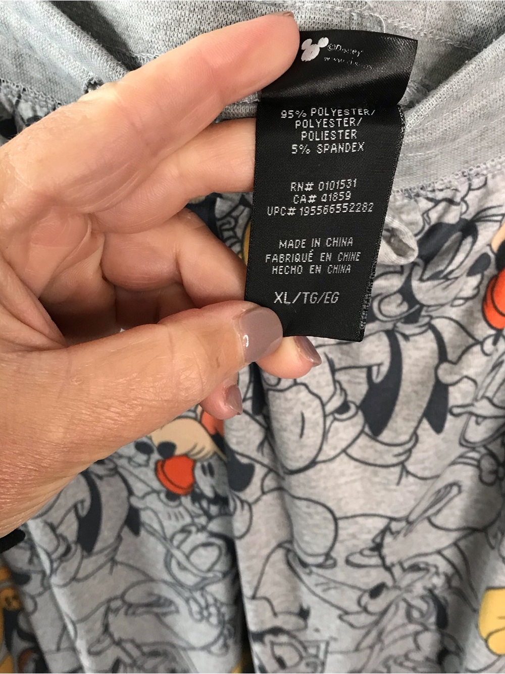 Disney Mickey Mouse & Friends Pajama Pants -Multicolor Print Unisex Sz XL - Picture 5 of 5